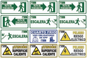 Señalización Fotoluminiscente 30x15 cm + Logo Empresa