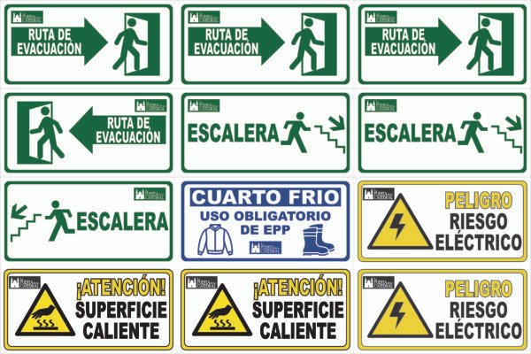 Señalización Fotoluminiscente 30x15 cm + Logo Empresa