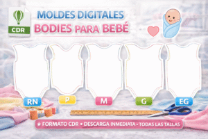 Molde Digital - Bodie para Bebe