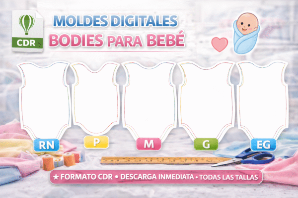Molde Digital - Bodie para Bebe