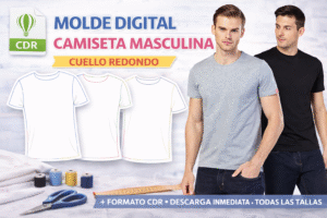 Molde Digital - Camiseta Masculina