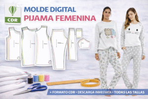 Molde Digital - Pijama Femenina