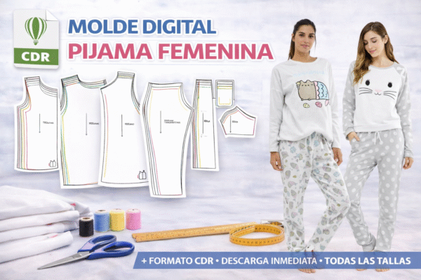 Molde Digital - Pijama Femenina