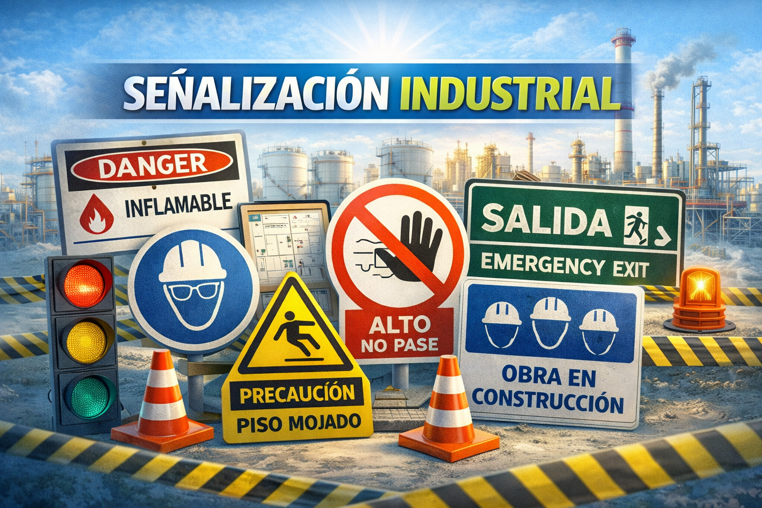 Señalización Sencilla 30x15 cm + Logo empresa